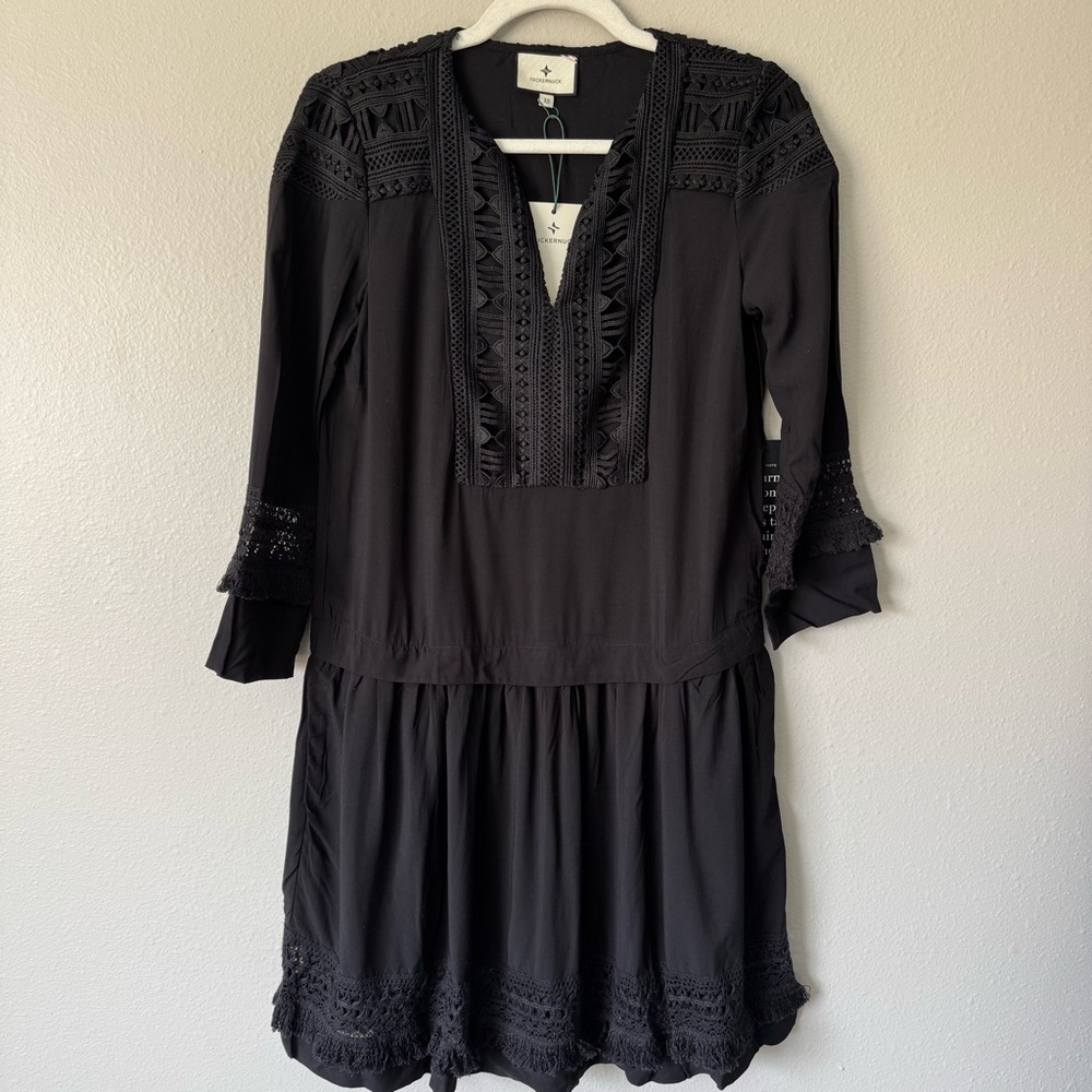 Tuckernuck Black Pippa Fringe Dress